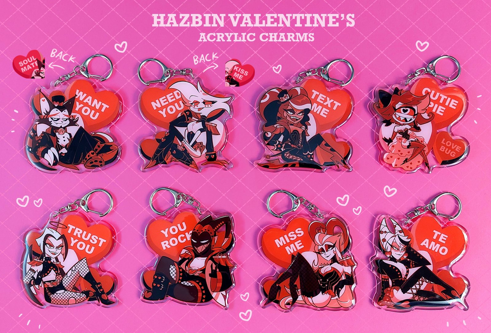 Hazbin Valentines: Acrylic Charms | DatchiDatchi